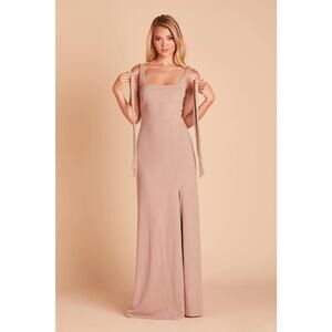 1446 NWT Birdy Grey Devin Chiffon Convertible Bridesmaids Dress Taupe Size XXL